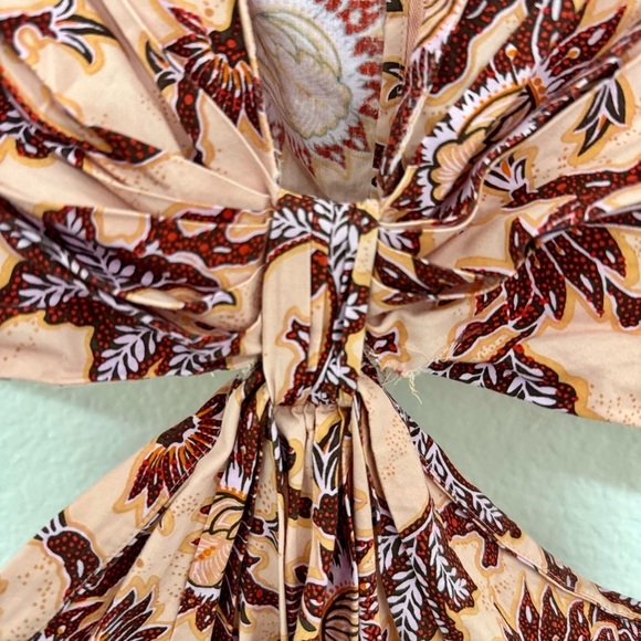 A.L.C. Alexandria Cutout Waist Maxi Dress in Pink Floral Print Size 14 - Picture 10 of 12